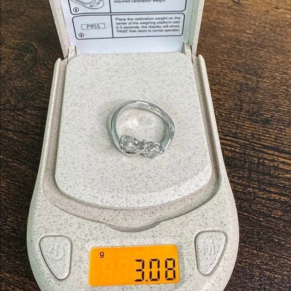 Silver Crystal Butterfly Ring size 5 Hallmarked 925 RSC - Picture 11 of 11